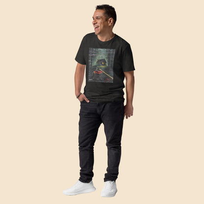 Look streetwear con camiseta negra The Cabin colección Halloween Melian Vintage
