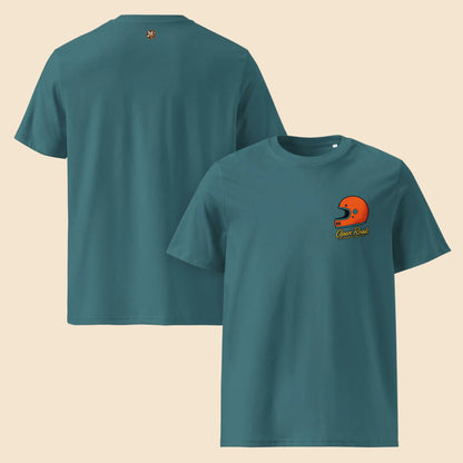 Camisetas color verde azulado Stargazer con ilustración de casco vintage
