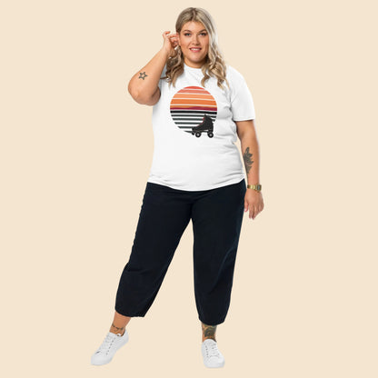 Estilo urbano y veraniego con camiseta blanca estampada Melian Vintage

