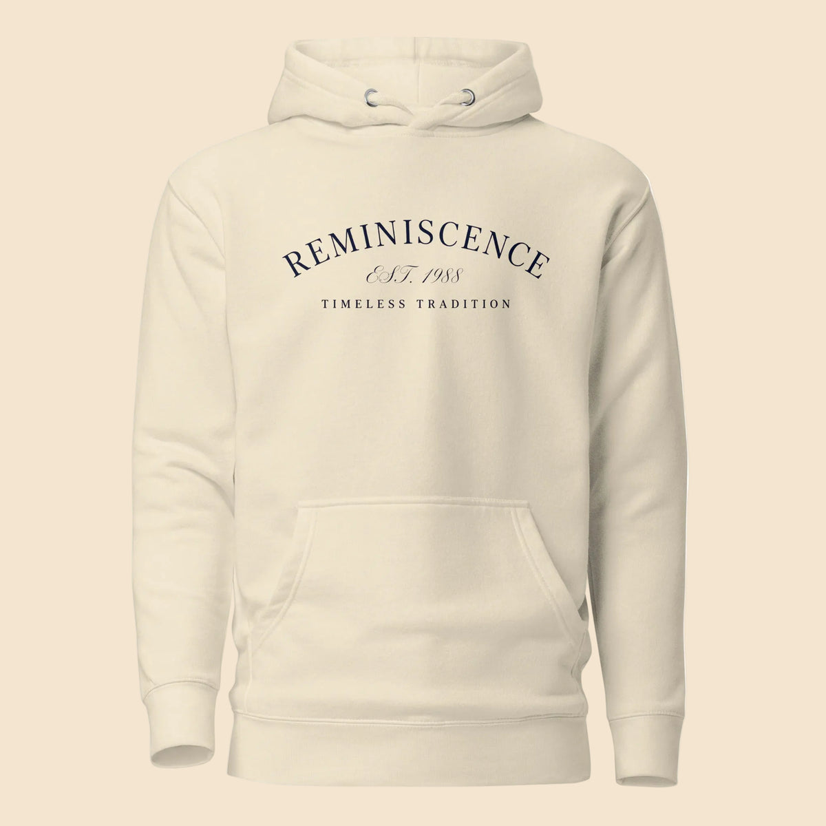 Sudadera con capucha premium con diseño minimalista retro Reminiscence 1988.