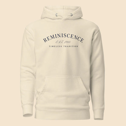 Sudadera con capucha premium con diseño minimalista retro Reminiscence 1988.