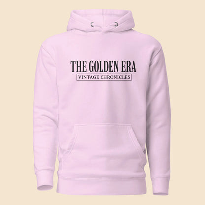  Sudadera con capucha premium rosa pastel con diseño minimalista The Golden Era.
