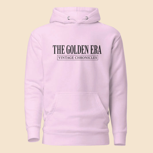  Sudadera con capucha premium rosa pastel con diseño minimalista The Golden Era.